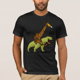 Camiseta Jirafa que monta animales divertidos del