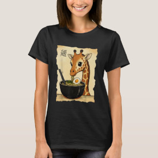 Camiseta Jirafa Ramen Japonés Kawaii Anime Jirafa