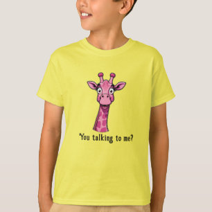 Camiseta Jirafa Rosa Linda Sorprendida