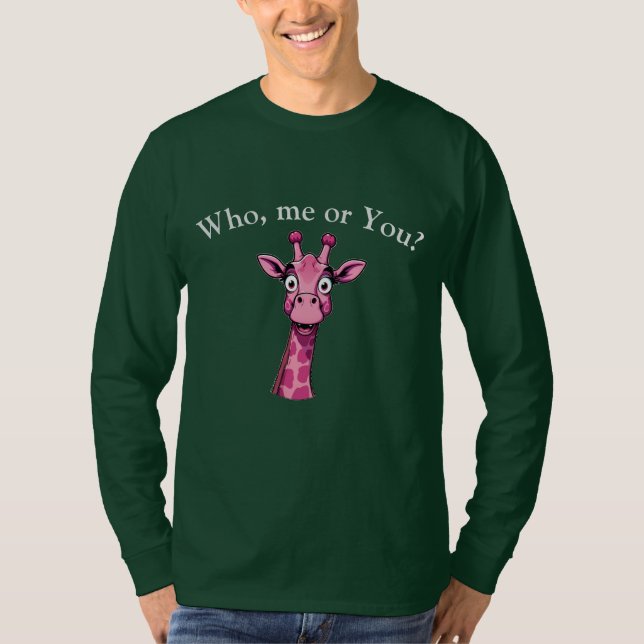 Camiseta Jirafa Rosa Sorprendida (Anverso)