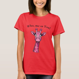 Camiseta Jirafa Rosa Sorprendida