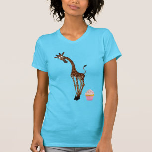Camiseta Jirafa y magdalena caprichosas lindas