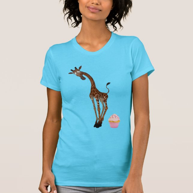 Camiseta Jirafa y magdalena caprichosas lindas (Anverso)