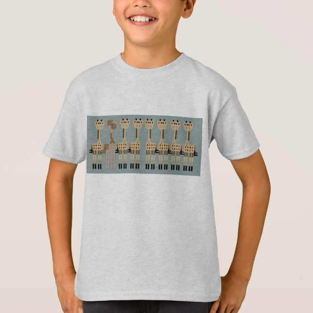 Camiseta JIRAFAS en azul (Anverso)