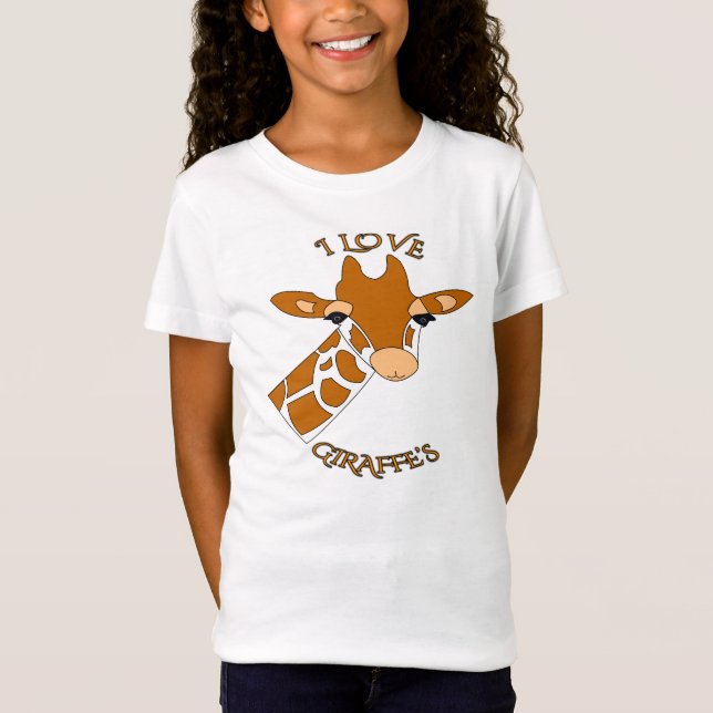 Camiseta Jirafas lindas del amor de I (Anverso)