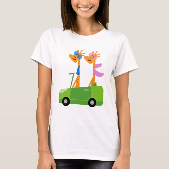 Camiseta Jirafas y coche (Anverso)