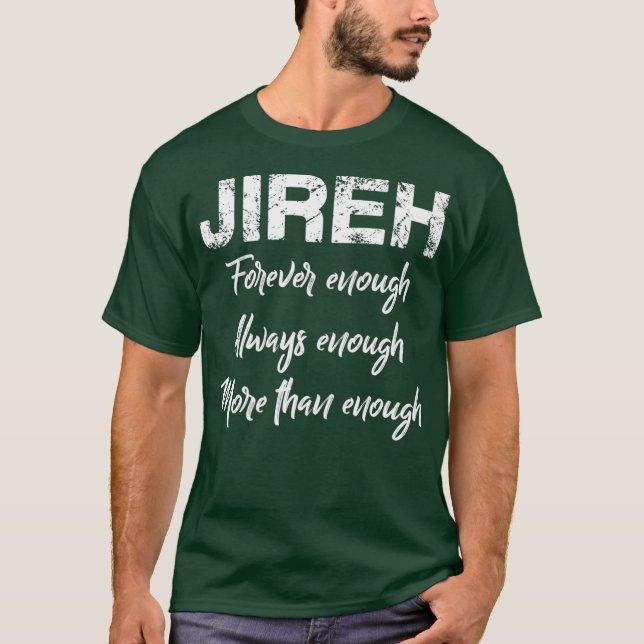 Camiseta Jireh Más que Suficiente Premium (Anverso)