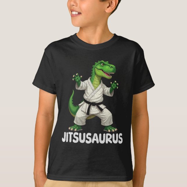 Camiseta Jitsusaurus Dinosaur Karate Artes Marciales Entusi (Anverso)