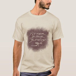 Camiseta Jitter Juice Junkie - arte café transparente.
