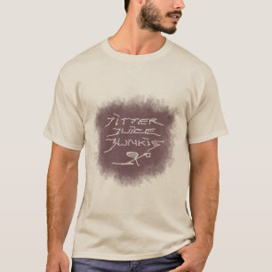 Camiseta Jitter Juice Junkie - arte café transparente.
