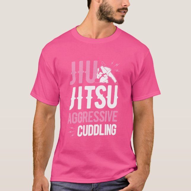 Camiseta Jiu Jitsu Agresivo Abrazo Funny Bbj Grappling (Anverso)