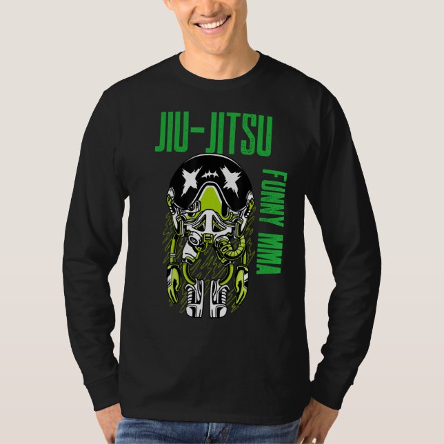 Camiseta Jiu Jitsu Alien Astronauta Chill Mma Grapple Muay  (Anverso)