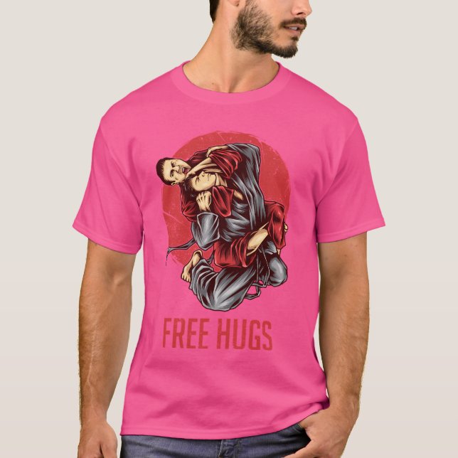 Camiseta Jiu Jitsu Artes Marciales Abrazos libres (Anverso)