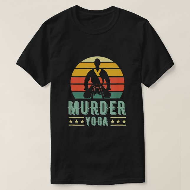 Camiseta Jiu Jitsu Asesinato Yoga Vintage (Diseño del anverso)