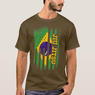 Camiseta Jiu Jitsu Bandera Brasilera Y Americana Ju Brasile
