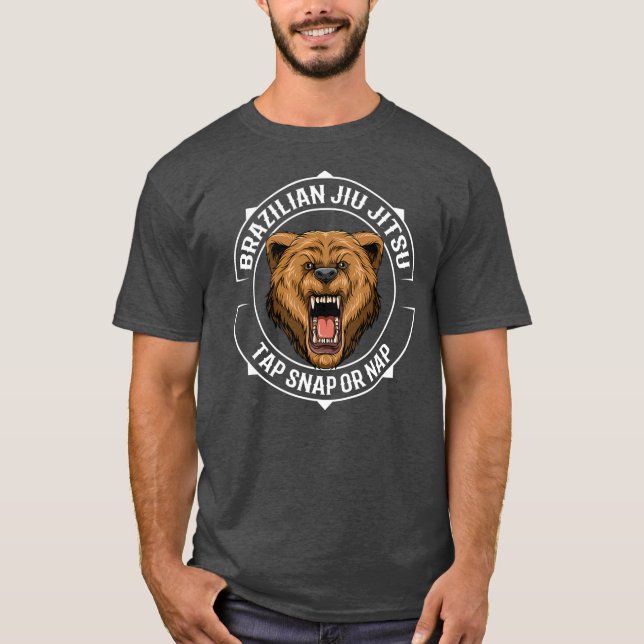 Camiseta Jiu Jitsu Bear brasileño Jiu Jitsu BJJ (Anverso)