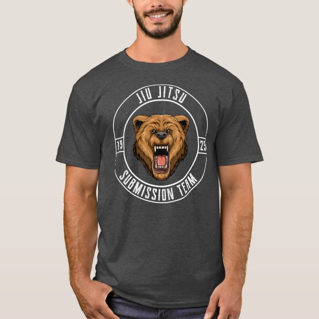 Camiseta Jiu Jitsu Bear Brazil Jiu Jitsu BJJ y (Anverso)