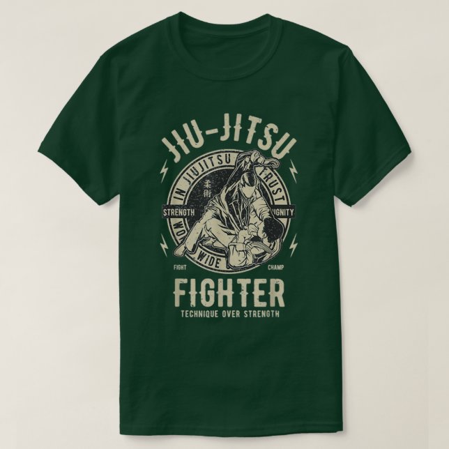 Camiseta JIU JITSU BJJ Brasil Jiu Jitsu Fighter 2 (Diseño del anverso)