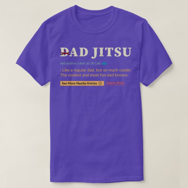 Camiseta Jiu jitsu bjj divertido jiu jitsu DAD regalo (Diseño del anverso)