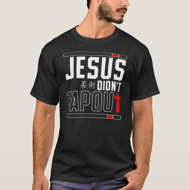 Camiseta Jiu Jitsu Bjj Jesus No Golpeó La Fe De Jesús (Anverso)