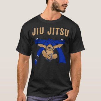 Camiseta Jiu Jitsu BJJ Sloth Jiu Jitsu Cinturón Azul con te