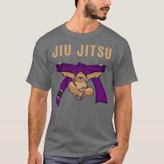 Camiseta Jiu Jitsu BJJ Sloth Jiu Jitsu Púrpura Cinturón con