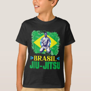 Camiseta Jiu-Jitsu Brasileño Bandera Brasileña Artes Marcia