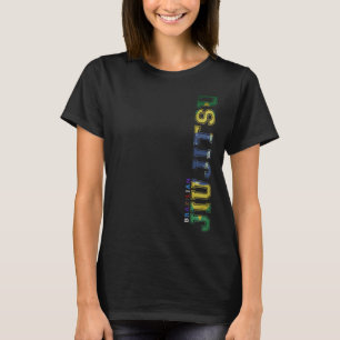 Camiseta Jiu Jitsu Brasileño Bandera Vintage de Brasil Jiuj