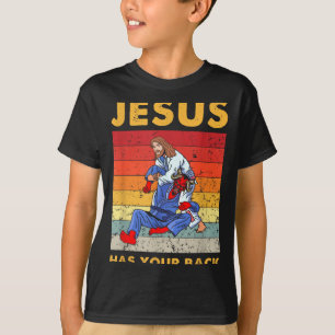 Camiseta Jiu Jitsu Brasileño Jesús Tiene Tu Espalda BJJ MMA