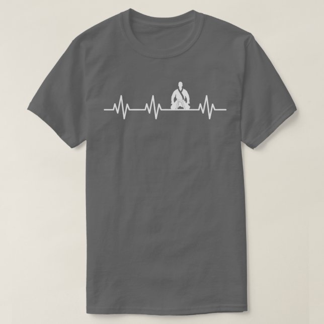 Camiseta Jiu Jitsu brasileño Lifeline Heartbeat Love (Diseño del anverso)