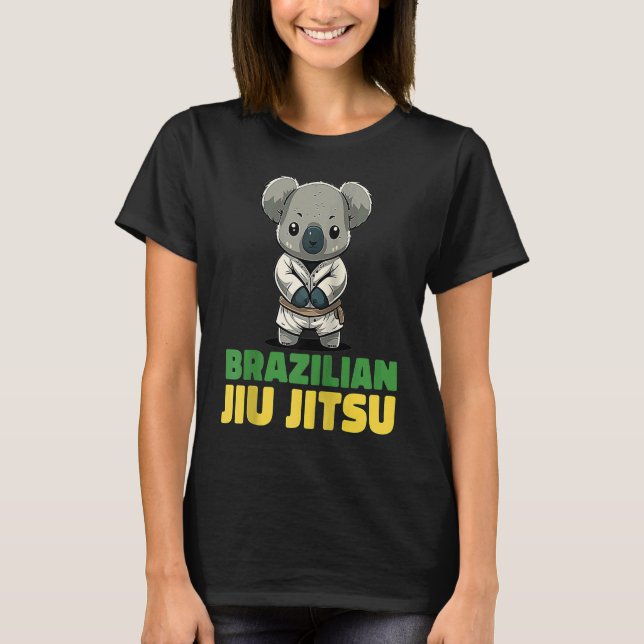 Camiseta Jiu Jitsu brasileño y Grappling Koala Raglan (Anverso)