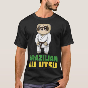 Camiseta Jiu Jitsu Brasileño y Grappling Sloth Raglan