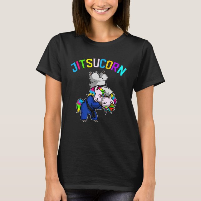 Camiseta Jiu Jitsu brasileño y Unicorn Jiu Jitsu brasileño (Anverso)