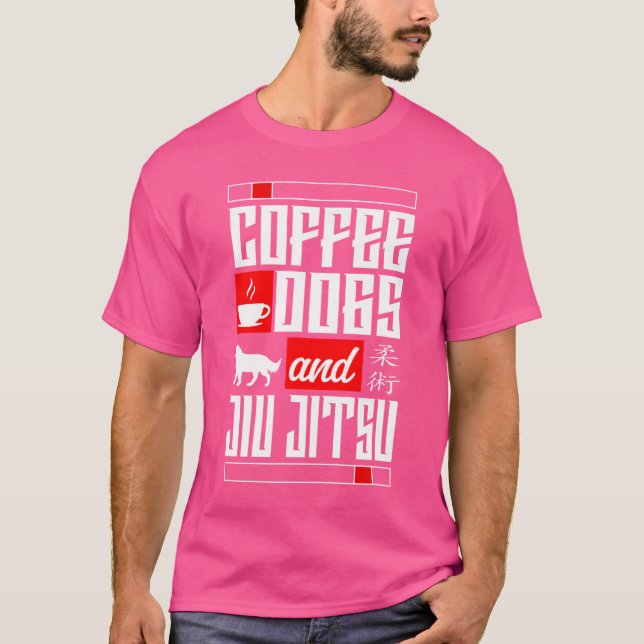 Camiseta Jiu Jitsu Café Perro Café Perros Y Jiu-Jitsu (Anverso)
