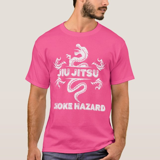 Camiseta Jiu Jitsu Choke Hazard Karate Boxing Muay Thai Kic (Anverso)