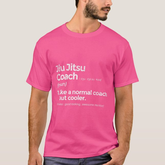 Camiseta Jiu Jitsu Coach Definition Funny Gift (Anverso)