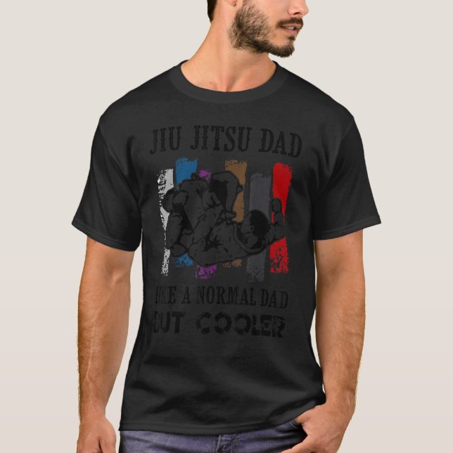 Camiseta Jiu Jitsu Dad Gusta De Un Papá Normal Pero Más Frí (Anverso)