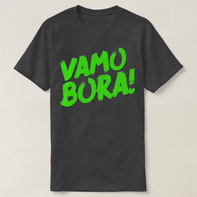 Camiseta Jiu Jitsu Diseño Vamo Bora Luz Verde Marcial Arte (Diseño del anverso)