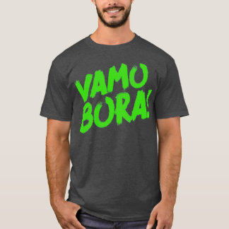 Camiseta Jiu Jitsu Diseño Vamo Bora Luz Verde Marcial Arte