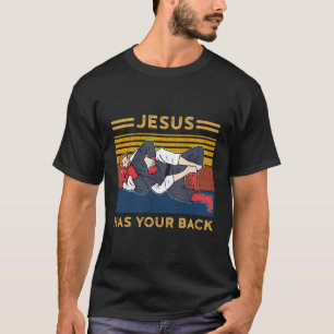 Camiseta Jiu Jitsu: El abrazo libre Jesús tiene la espalda