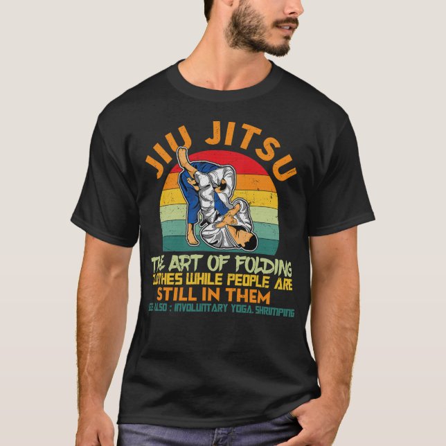 Camiseta Jiu Jitsu El arte de la ropa plegable BJJ Divertid (Anverso)