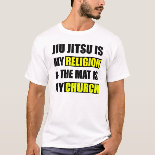 Camiseta Jiu Jitsu es mi religión y la estera es mi iglesi