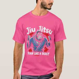 Camiseta Jiu Jitsu Gorilla Train Como Una Bestia Graciosa J