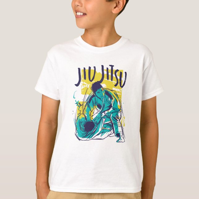 Camiseta Jiu Jitsu Grunge (Anverso)