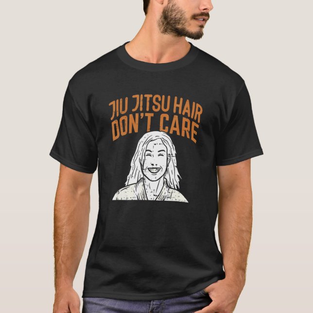 Camiseta Jiu Jitsu Hair no se preocupa por Bjj (Anverso)