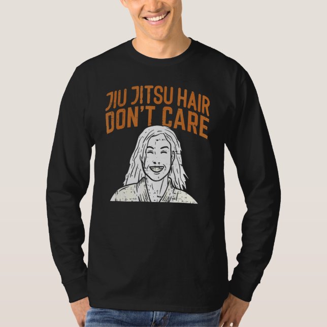 Camiseta Jiu Jitsu Hair no se preocupa por Bjj (Anverso)