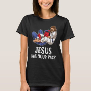 Camiseta Jiu Jitsu Jesús tiene tu espalda Bjj brasileño Jiu
