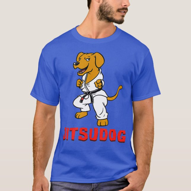 Camiseta Jiu Jitsu Jitsudog Perro de entrenamiento BJJ bras (Anverso)