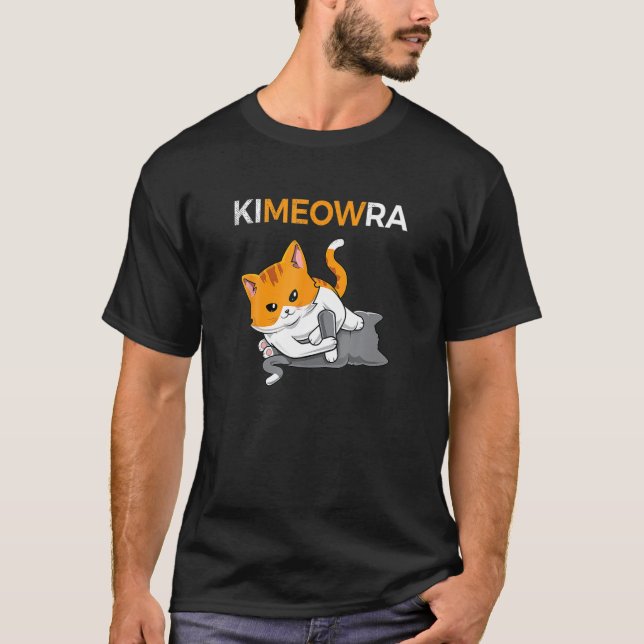 Camiseta Jiu jitsu Kimura Cute Cat Funny BJJ (Anverso)