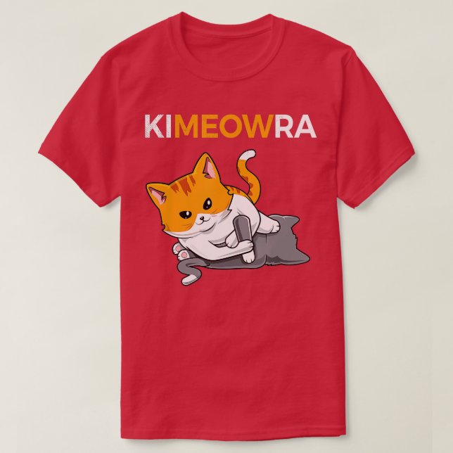 Camiseta Jiu jitsu Kimura Cute Kawaii Cat Funny BJJ (Diseño del anverso)